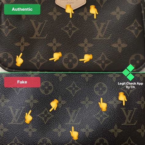 louis vuitton logo real vs fake|louis vuitton stitching.